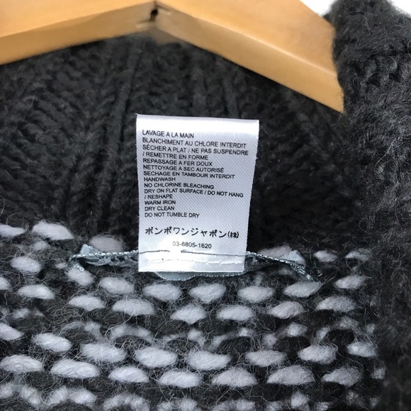 Bonpoint Gray Printed Chunky Knit Cardigan Size 6 - Picture 8 of 8